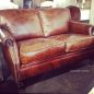 Newport Aged Leather 2-Seater Lounge
