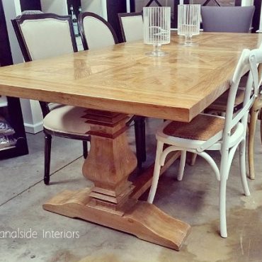 Artisan Parquetry Top Dining Table