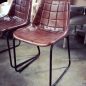 Linetti Leather Chair with Square Stitching
