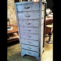Jeffords 8 Drawer Industrial Tallboy Chest