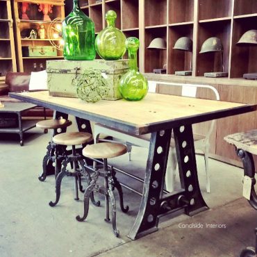 Protractor Eiffel Industrial Dining Table