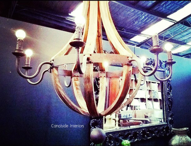 Wine Barrell Chandelier