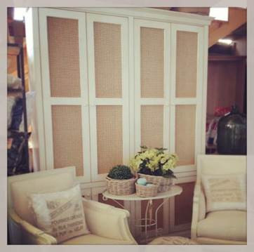 Hamptons Rattan Bespoke Wall Unit