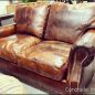 Sir William Aged Leather 2 Seater Sofa