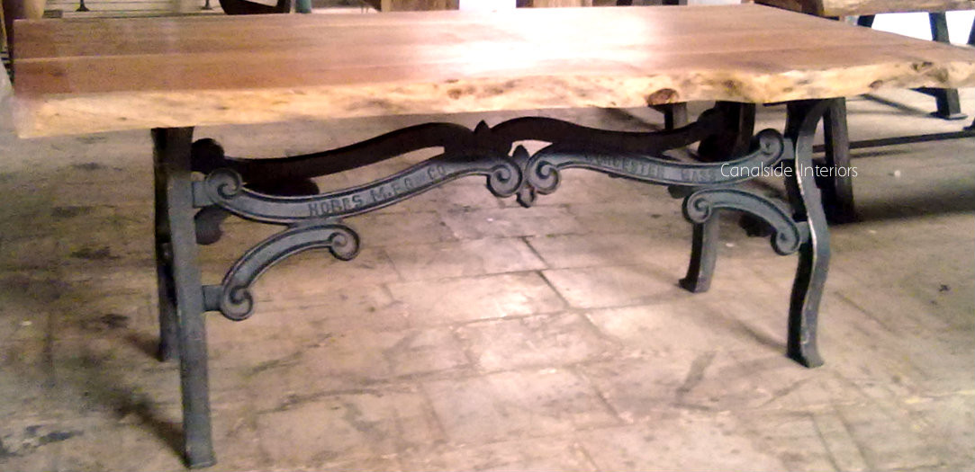 Hobbs Industrial Dining Table with Natural Wood Top