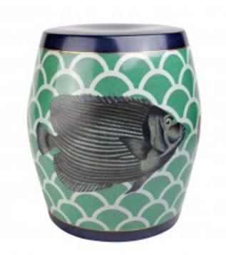 Porcelain Fish Stool / Side Table