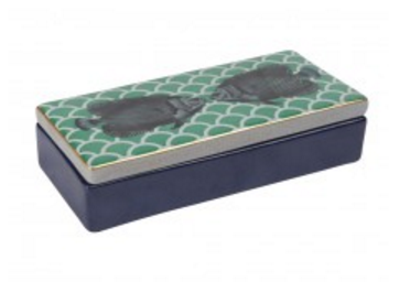 Porcelain Fish Trinket Box