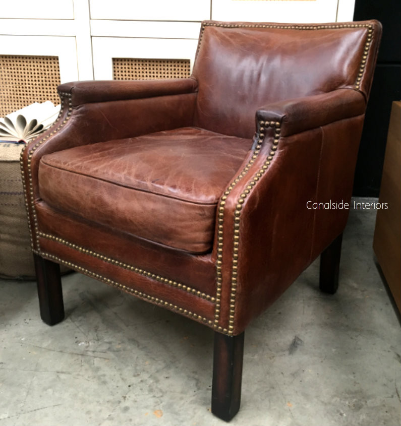 Metropolitan Aged Leather Armchair