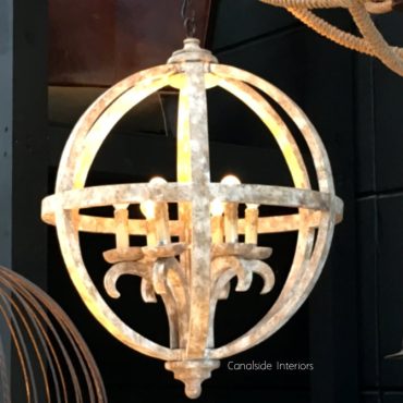 French Farmhouse Orb Chandelier