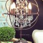 Foucault Iron Orb Chrystal Table Lamp