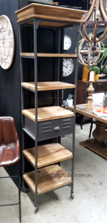 Ragnar 1 Drawer Industrial Display Unit / Bookshelf