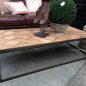 Slick Parquetry Coffee Table - Distressed Gold