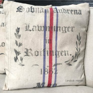 Cushion - Blue/Red Stripe 1862