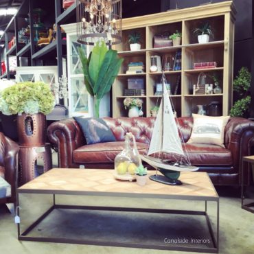 Slick Parquetry Coffee Table - Distressed Gold