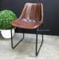 Linetti Leather Chair with Straight Stitching