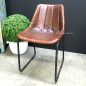 Linetti Leather Chair with Straight Stitching