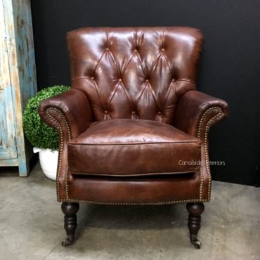 Knox Aged Leather Armchair