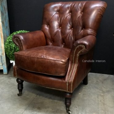 Knox Aged Leather Armchair