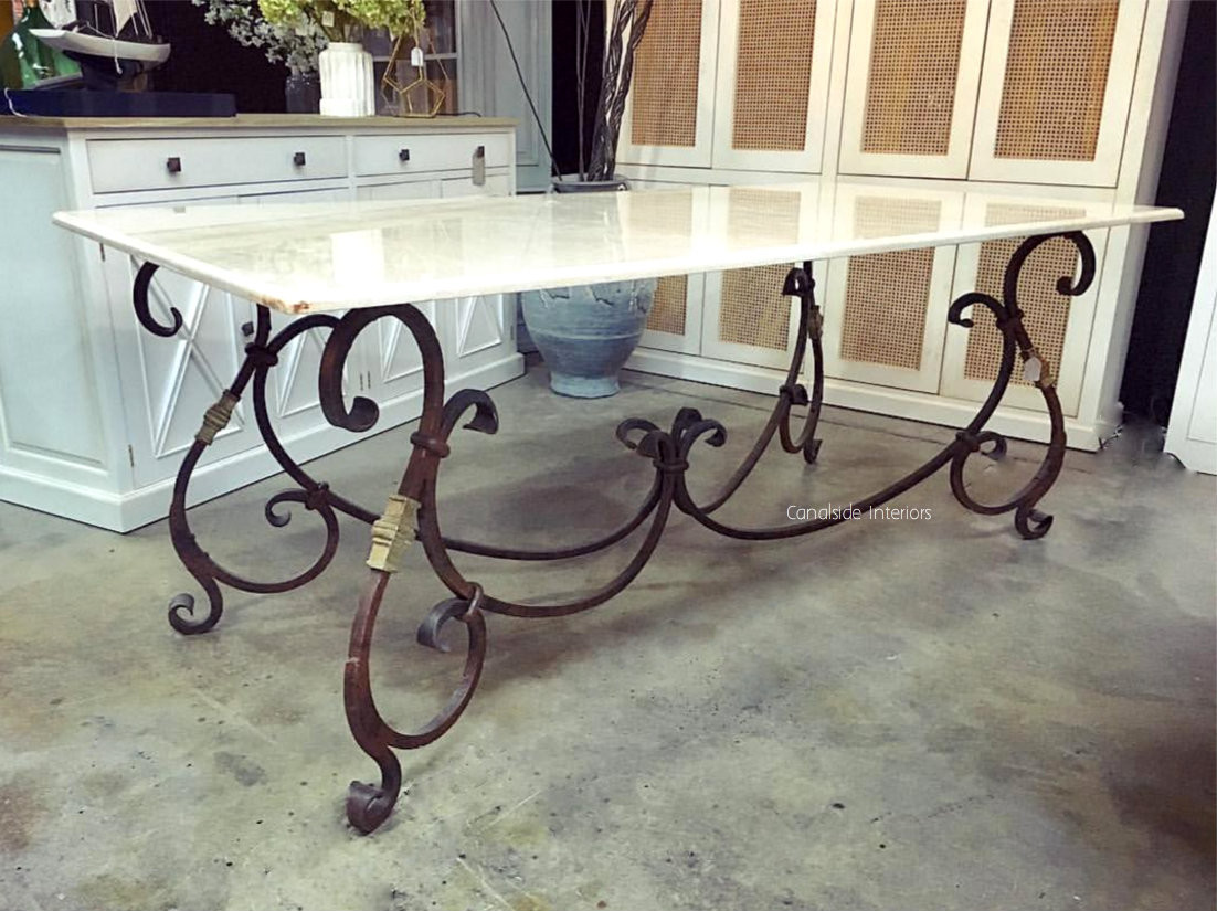 Peralta Dining Table with Marble Top