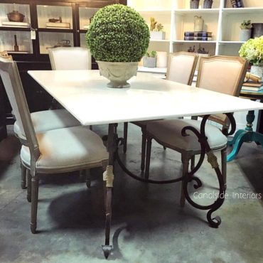 Peralta Dining Table with Marble Top