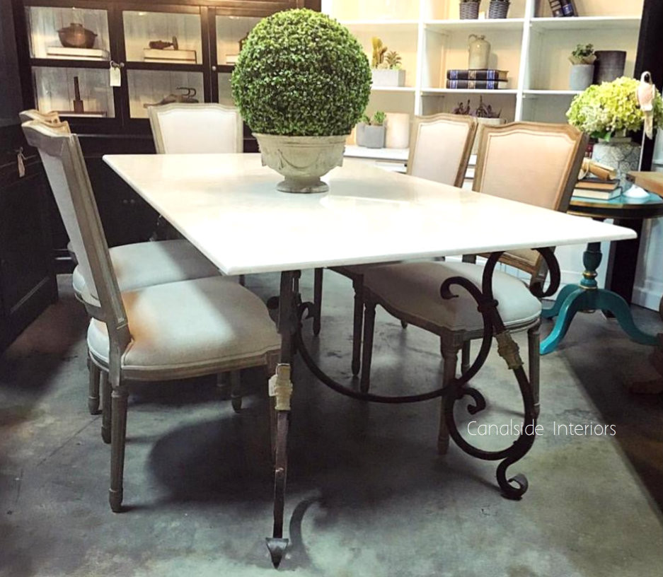 Peralta Dining Table with Marble Top