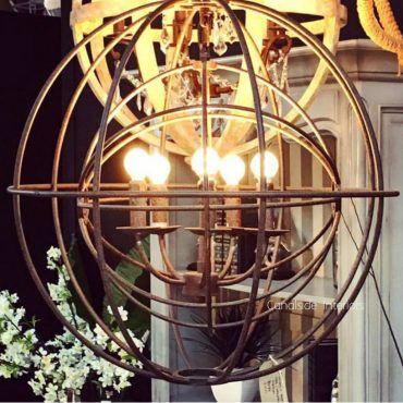 Foucault Twin Orb Chandelier