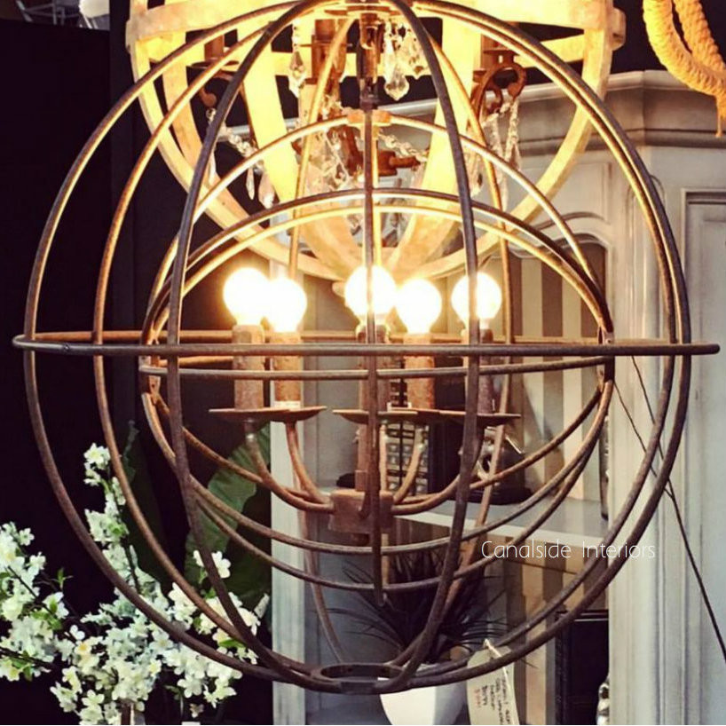 Foucault Twin Orb Chandelier