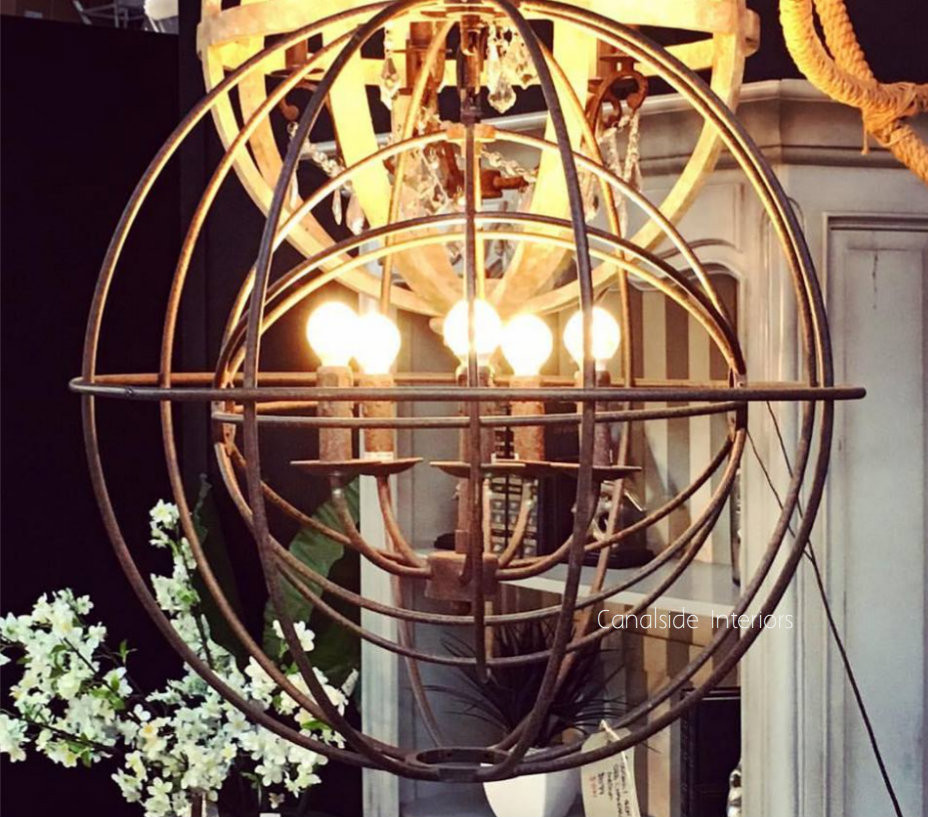 Foucault Twin Orb Chandelier