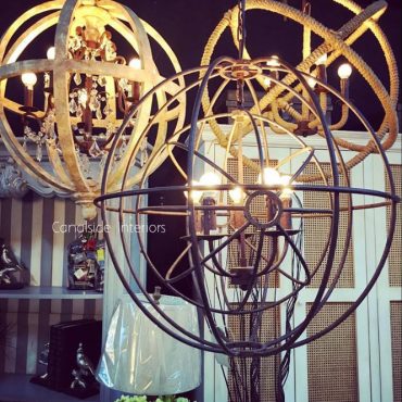 Foucault Twin Orb Chandelier