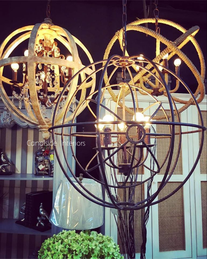 Foucault Twin Orb Chandelier