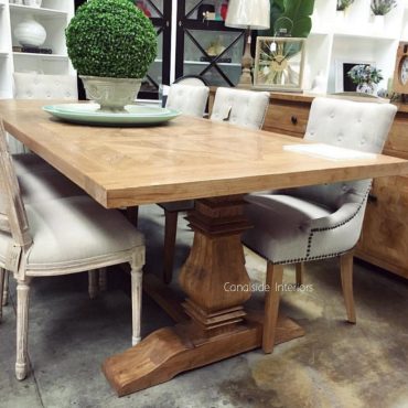 Artisan Parquetry Top Dining Table