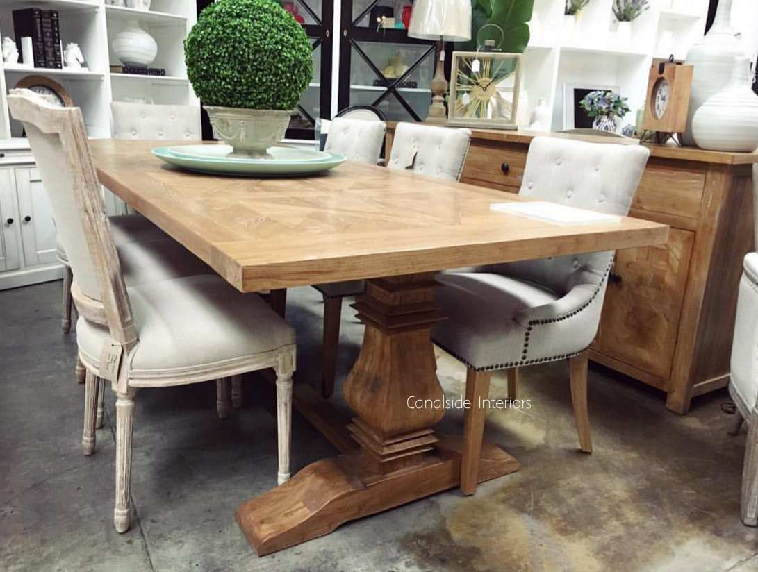 Artisan Parquetry Top Dining Table