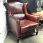 Wentworth Aged Leather Wingback