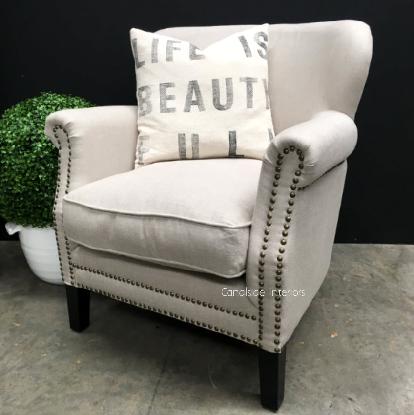 Scottie Occasional Armchair with Stud Detailing