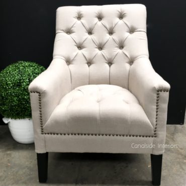 Specter Buttoned Occasional Armchair with Stud Detailing