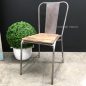 Arrow Industrial Mesh Chair with wooden seat