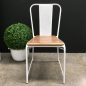 Arrow Industrial Mesh Chair with wooden seat