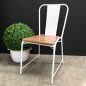 Arrow Industrial Mesh Chair with wooden seat