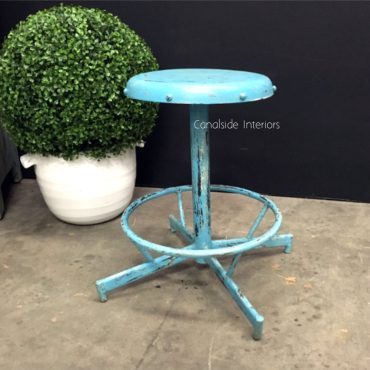 Bubblegum Industrial Low Stool