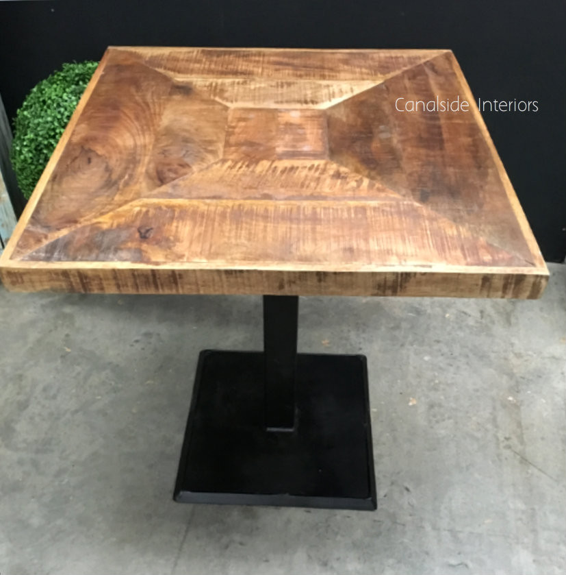 Emerson Rustic Cafe Table Top & Base