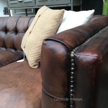 Loft Aged Leather 3 Seater Sofa