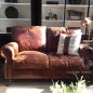 Sir William Aged Leather 2 Seater Sofa