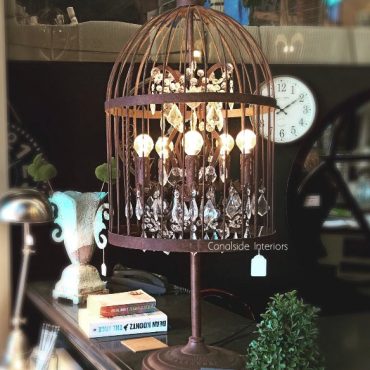 Vintage Birdcage Table Lamp