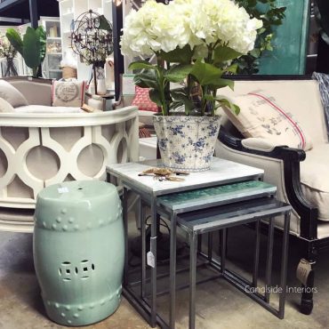 Tri-Colour Marble Nest Side Tables