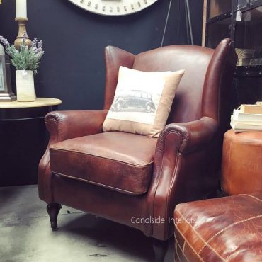 Cambridge Aged Leather Wingback