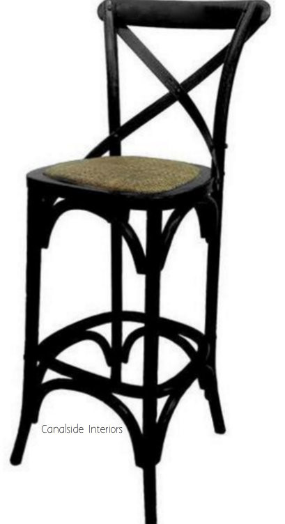 Cross Back Bar Stool