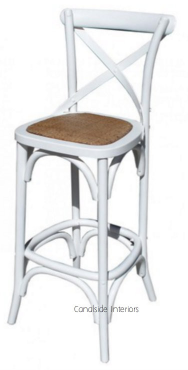 Cross Back Bar Stool