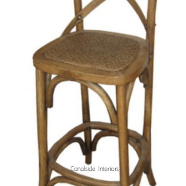 Cross Back Bar Stool
