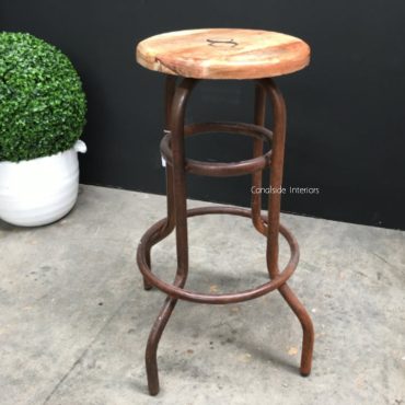 Elk Industrial Wood Top Stool