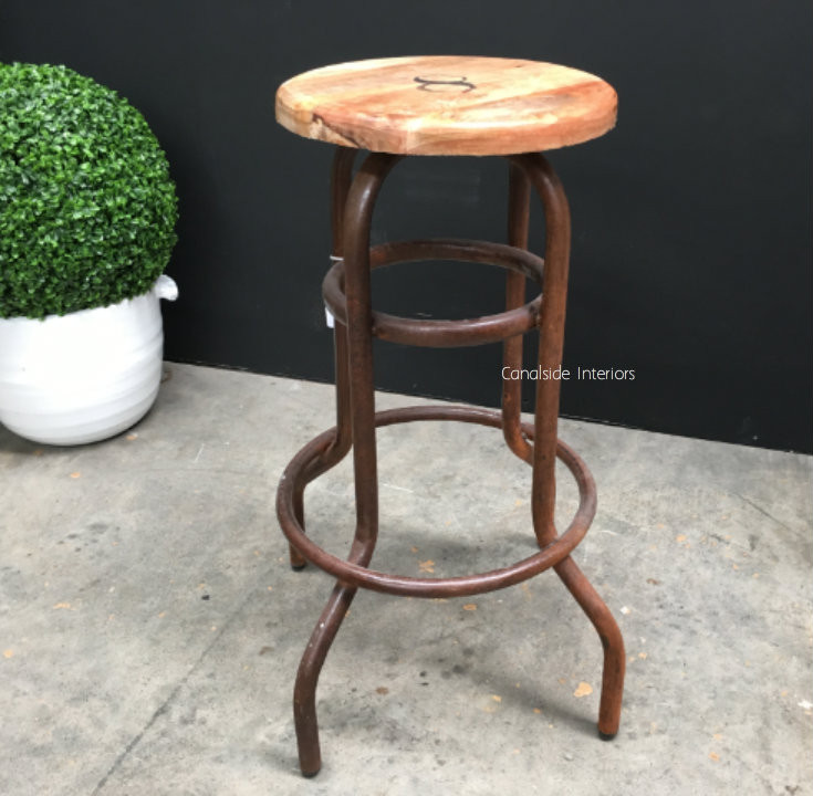 Elk Industrial Wood Top Stool